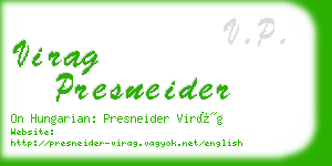 virag presneider business card